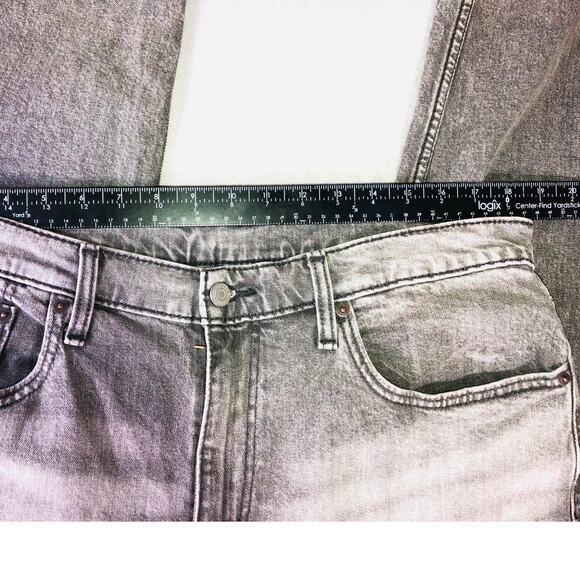 Levi’s 502 Women’s black Wash Jeans Mid Rise Straight Leg Denim 36x34,baggy y2k - Picture 4 of 7